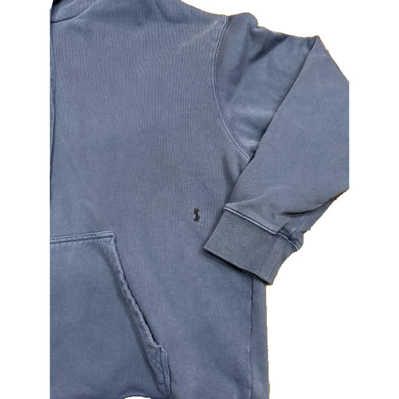 Ksubi Blue Pullover Hoodie Cross Print Streetwear Sweatshirt L NWT Flawed - Picture 3 of 10